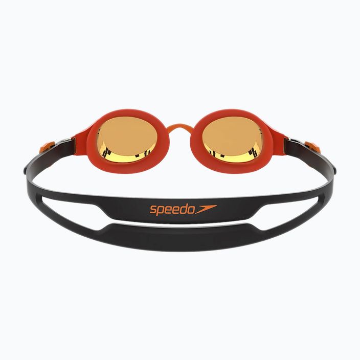 Speedo Hydropure Mirror Kinderschwimmbrille schwarz/mango/orange gold 3