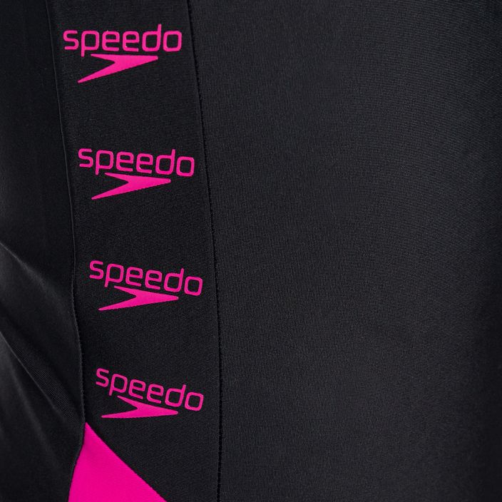 Speedo Boom Logo Splice Muscleback einteiliger Badeanzug für Kinder B344 schwarz 12859B344 3