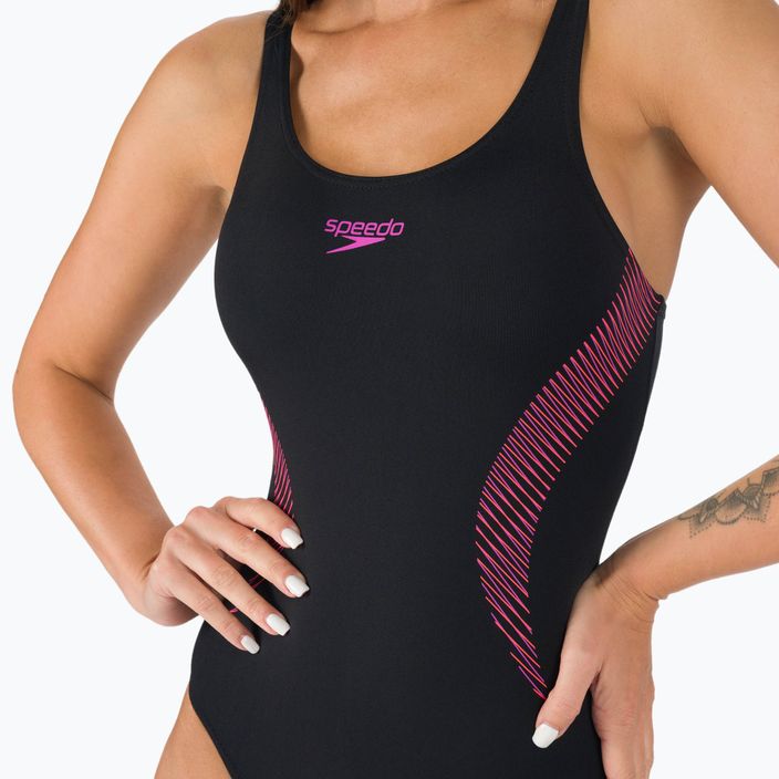 Speedo Placement Muscleback Damen Badeanzug einteilig schwarz 68-08694G704 4