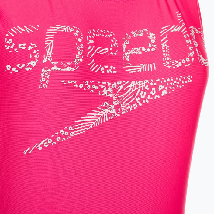 Speedo Frauen einteiliger Badeanzug Logo Deep U-Back rosa 68-12369A657 3