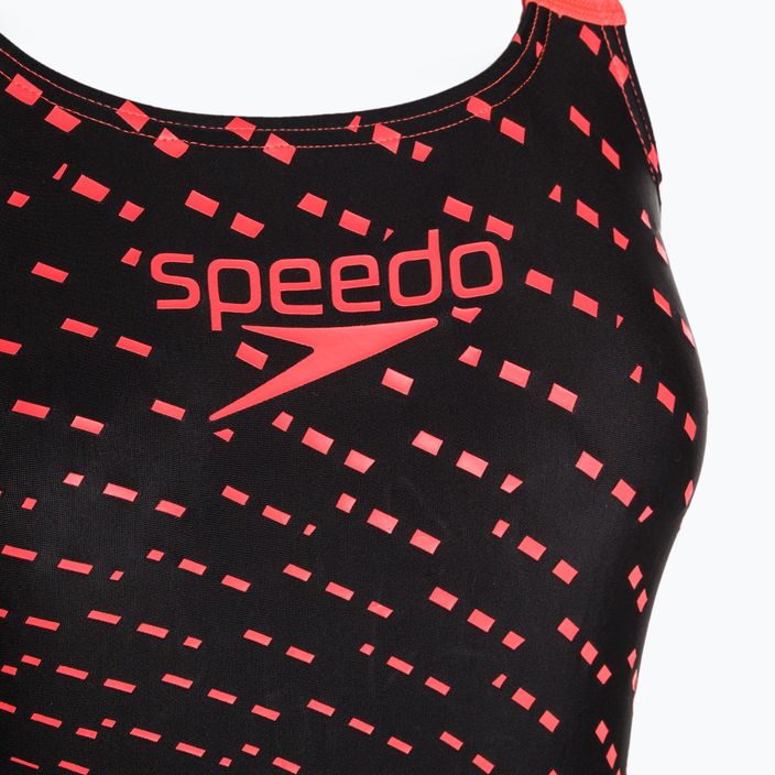 Speedo Medley Logo Medalist Damen Badeanzug einteilig schwarz 68-13474B441 8