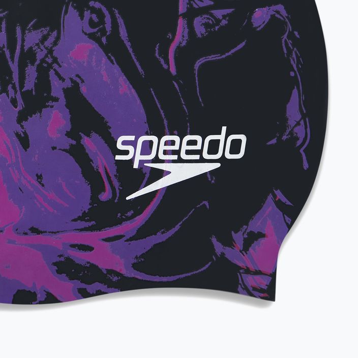 Badekappe Speedo Long Hair Printed schwarz-violett 68-1136 6
