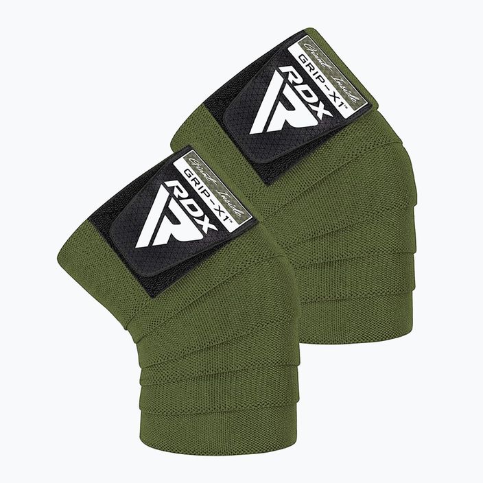 RDX Compression Elasticated Knee Wrap Armee grün