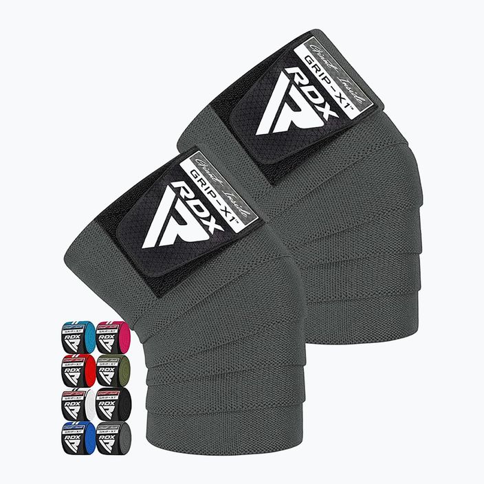 RDX Compression Elastische Kniebandage grau 2