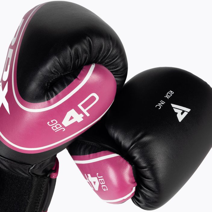 RDX Kinder Boxhandschuhe schwarz und rosa JBG-4P 10