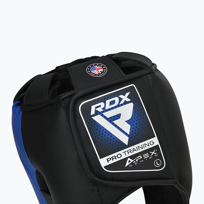 RDX Apex Boxhelm Kopfbedeckung mit Nasenschutz Bar blau 4