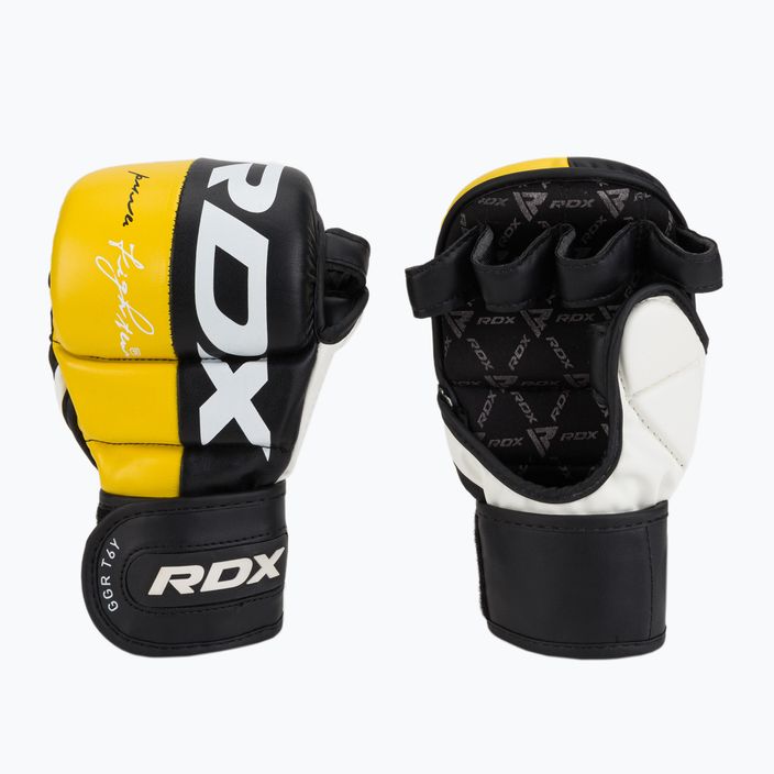 RDX T6 schwarz/gelbe Grappling-Handschuhe GGR-T6Y 3