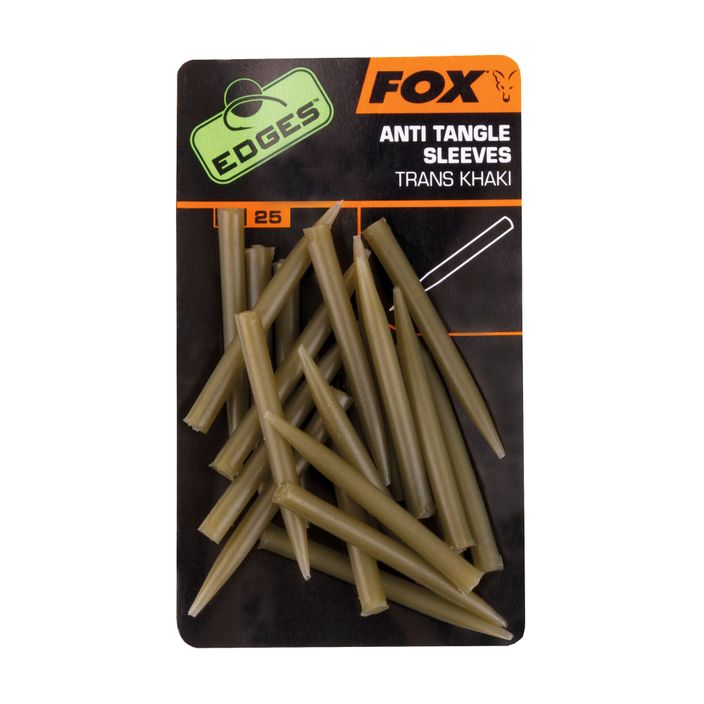 FOX Edges Anti Tangle Sleeves 25 Stück. Trans Khaki CAC481 2