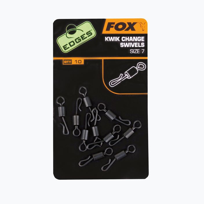Fox Edges Kwik Change Swivels Angelwirbel schwarz CAC485