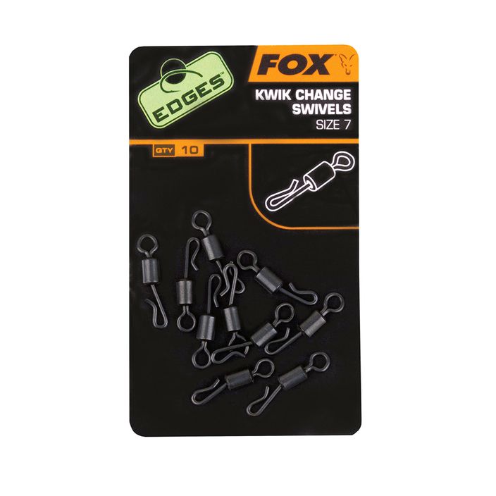 Fox Edges Kwik Change Swivels Angelwirbel schwarz CAC485 2