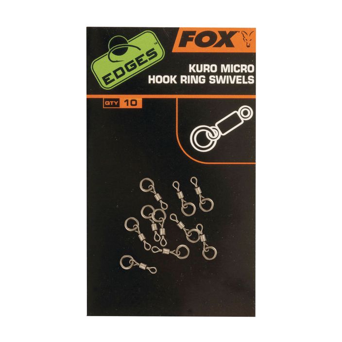 Fox Edges Kuro Micro Hook Ring Karpfen Swivels Silber CAC586 2