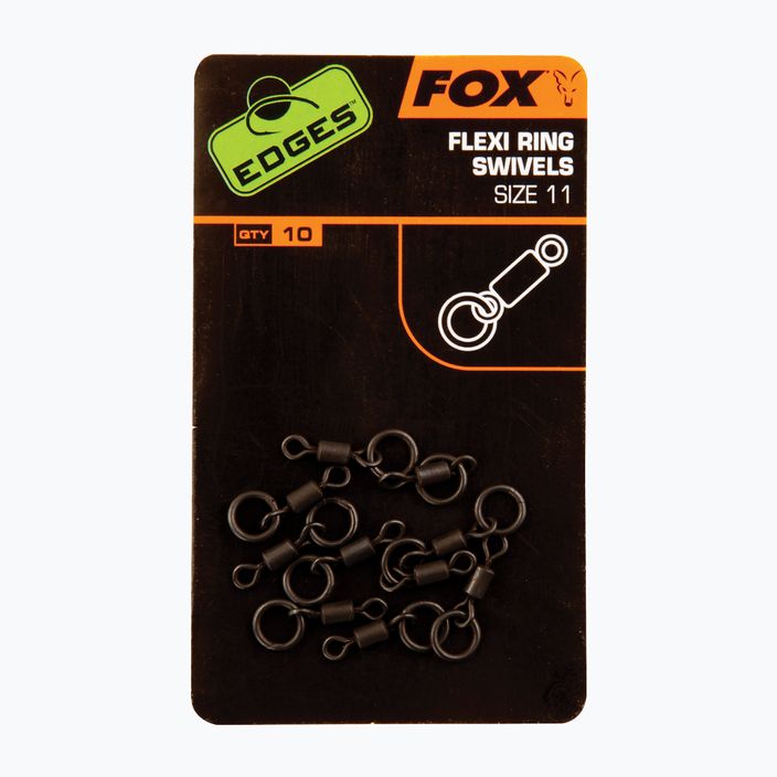 Fox Edges Flexi Ring Swivel Karpfen wirbelt schwarz CAC609