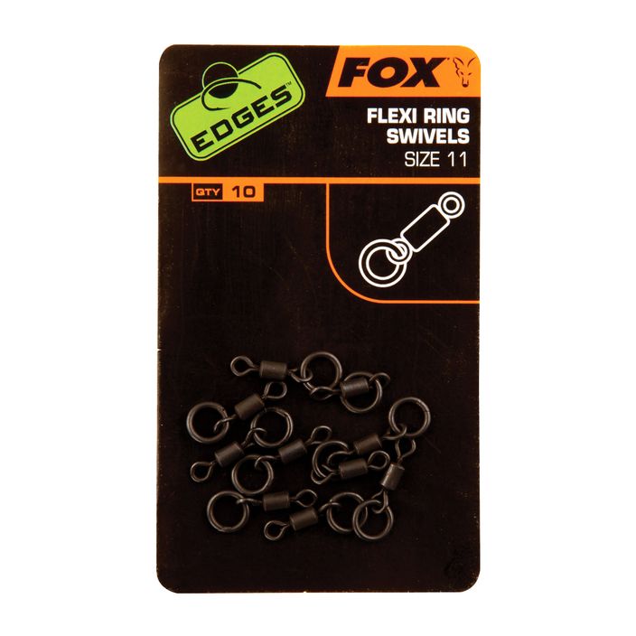 Fox Edges Flexi Ring Swivel Karpfen wirbelt schwarz CAC609 2