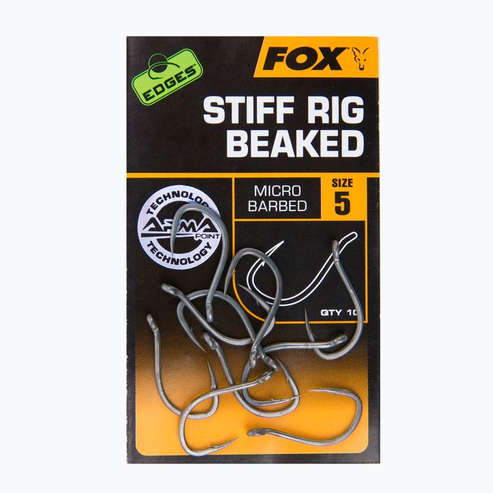 Fox Edges Armapoint Karpfen Haken Stiff Rig Beaked grau CHK169 2