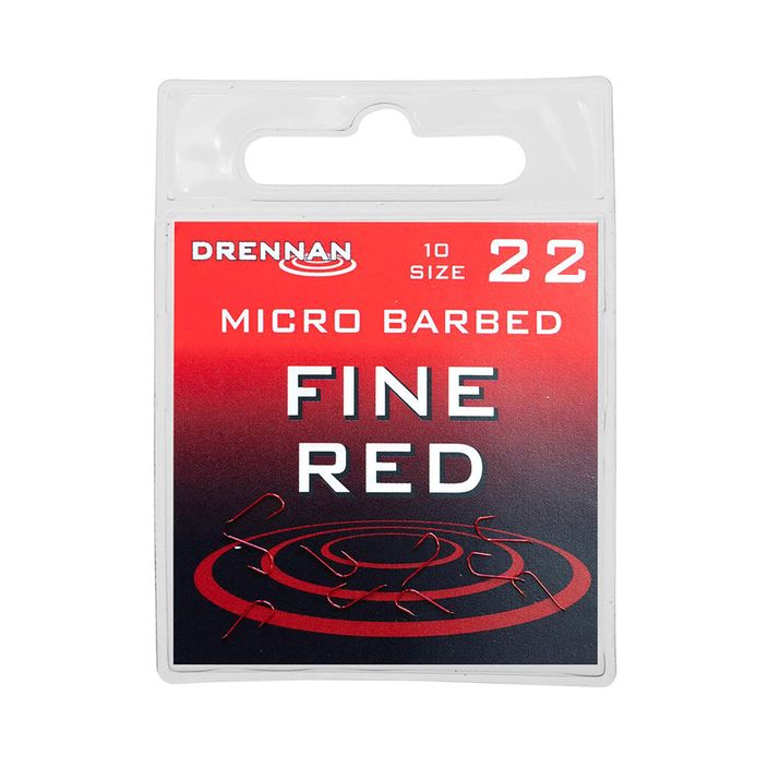 Drennan Fine Red Schwimmerhaken rot HSFR022 2
