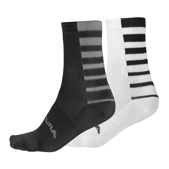 Fahrrad Socken Herren Endura Coolmax Stripe 2-pak black 2