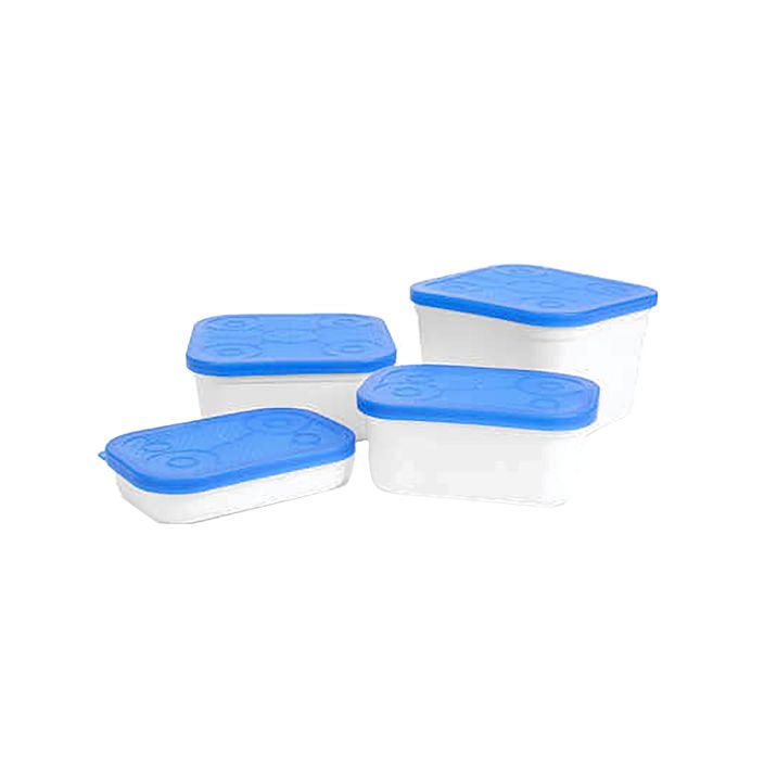 Preston White Bait Tubs weiß und blau Box P0260005 2