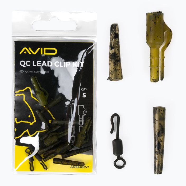 Avid Carp QC Lead Clip Kit 5 Stück. Tarnfarbe A0640057 2