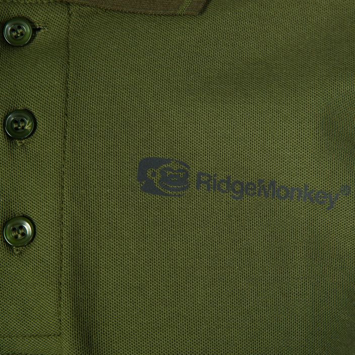Herren Angelhemd RidgeMonkey Apearel Dropback Polo Shirt grün RM266 3