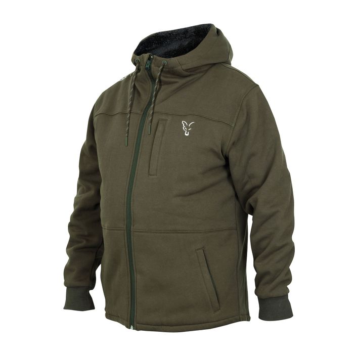 Fox Collection Sherpa grünes Sweatshirt mit Kapuze zum Angeln CCL10 2