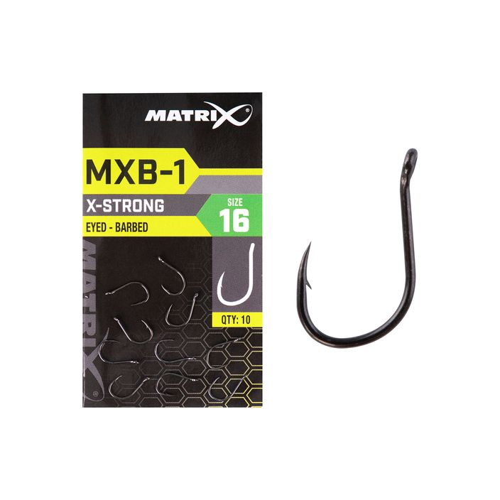Matrix MXB-1 Barbed Eyed Method Haken 10 Stück schwarz GHK152 2