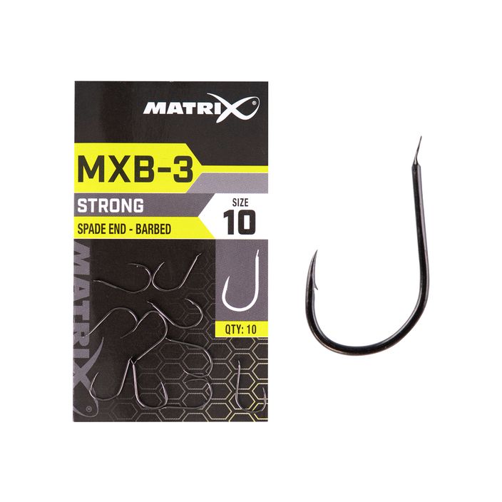 Matrix MXB-3 Spatenhaken mit Widerhaken 10 Stück schwarz GHK160 2