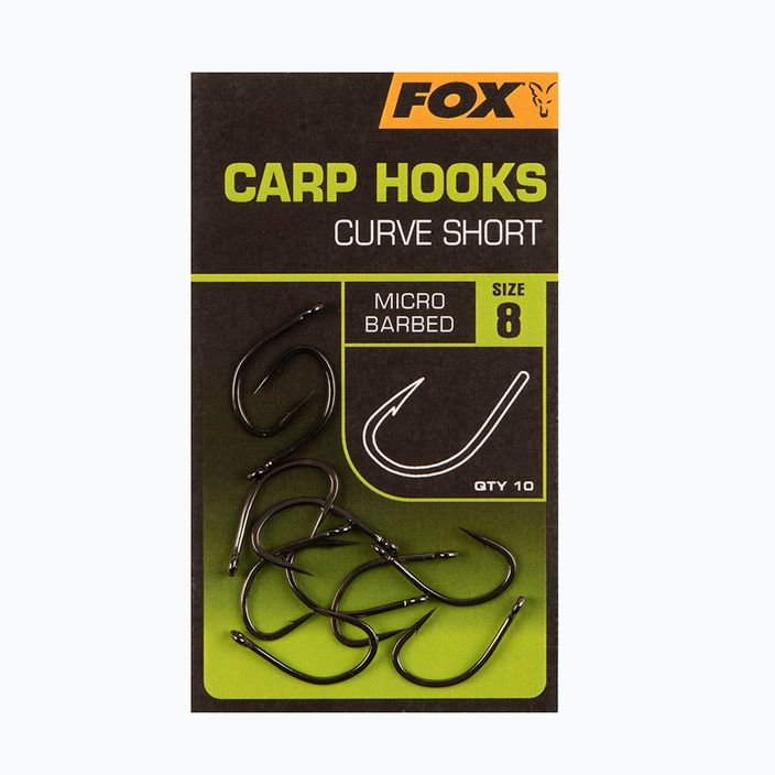 Fox Curve Shank Short Karpfenhaken schwarz CHK238 2