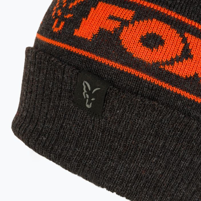 Fox International Collection Bommel schwarz/orange Wintermütze 4