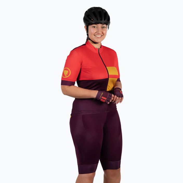 Fahrrad Shorts Damen Endura FS260-Pro DS Bibshort aubergine 3