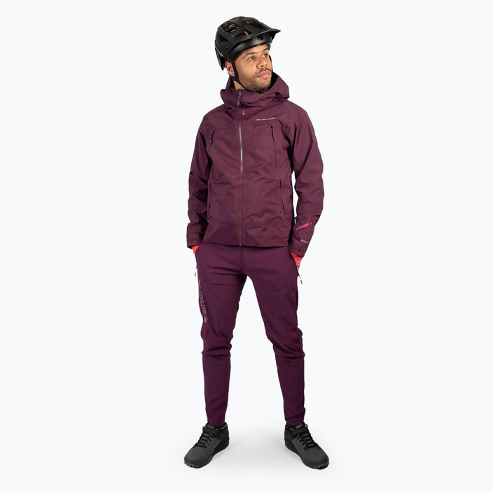 Fahrradjacke Herren Endura MT500 Waterproof II aubergine 2