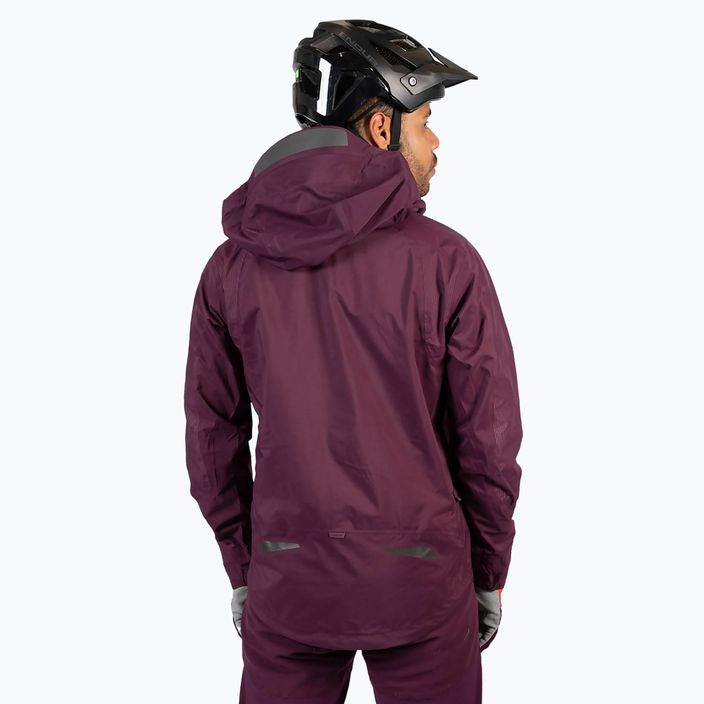 Fahrradjacke Herren Endura MT500 Waterproof II aubergine 5