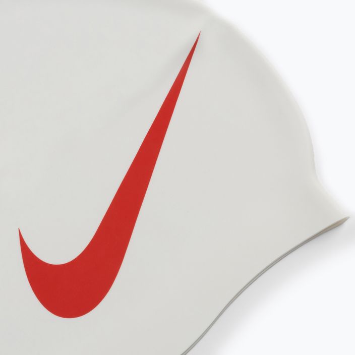 Nike BIG SWOOSH Badekappe weiß und rot NESS5173-173 2