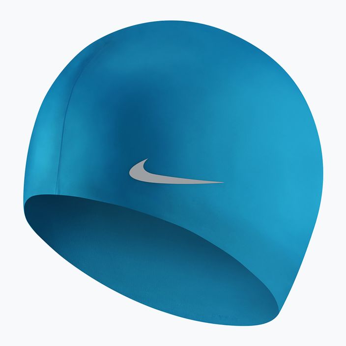Nike Solid Silicone Kinder Badekappe blau TESS0106-458 2