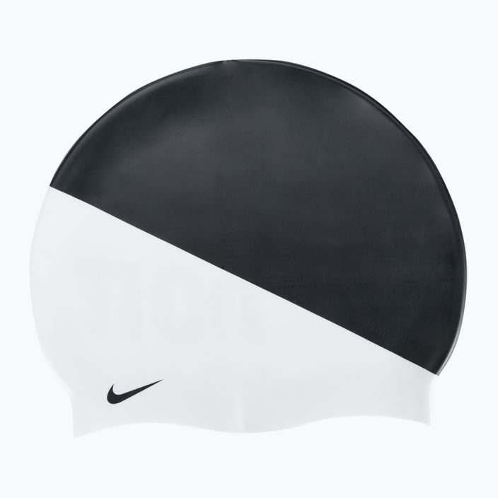 Nike Jdi Slogan Badekappe schwarz und weiß NESS9164-001 2