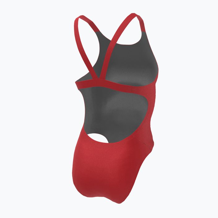 Nike Hydrastrong Solid Fastback einteiliger Badeanzug für Damen rot NESSA001-614 6