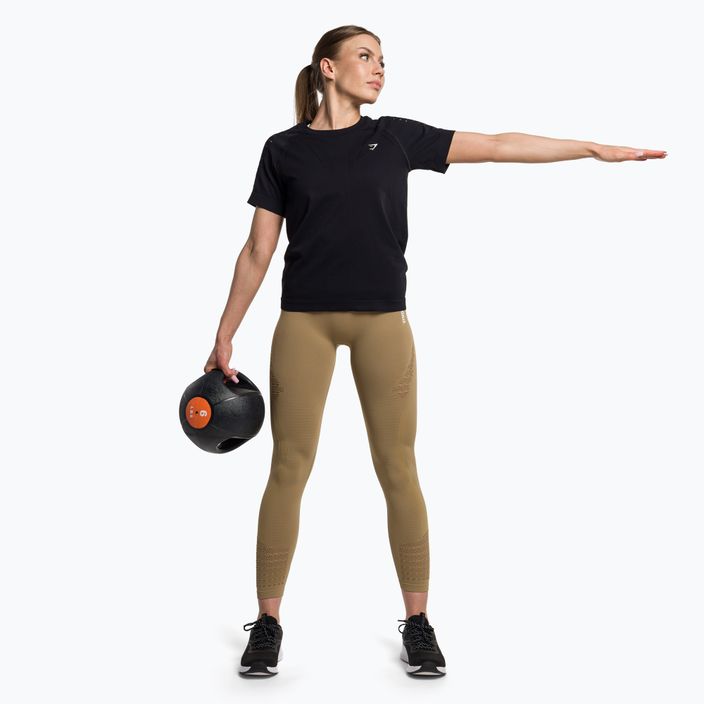 Damen Trainings-T-Shirt Gymshark Energy Seamless schwarz 2