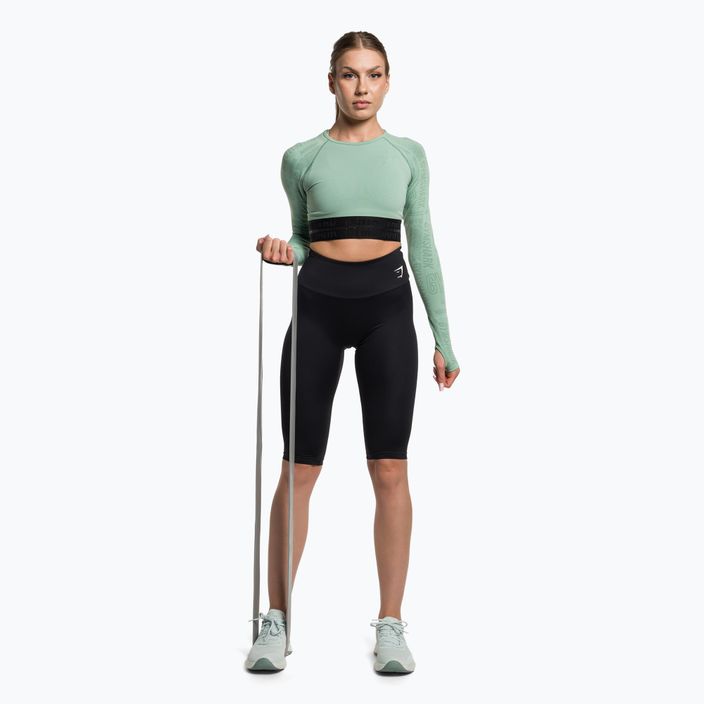 Gymshark Training Cropped Leggings für Frauen schwarz/weiß 2