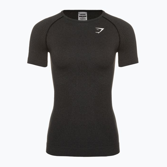 Damen Trainings-T-Shirt Gymshark Vital Seamless schwarz/mergel 5