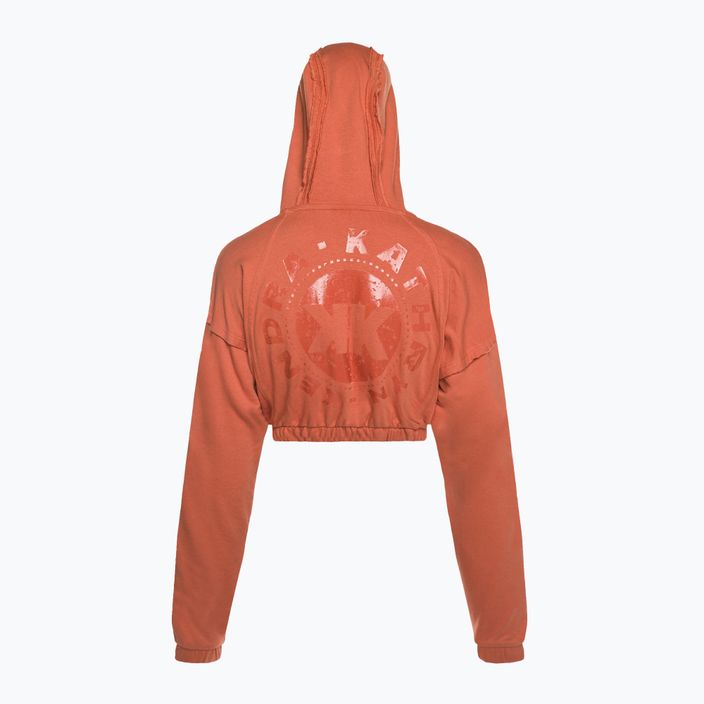 Damen Trainingssweatshirt Gymshark KK Twins Zip Up Crop orange 6