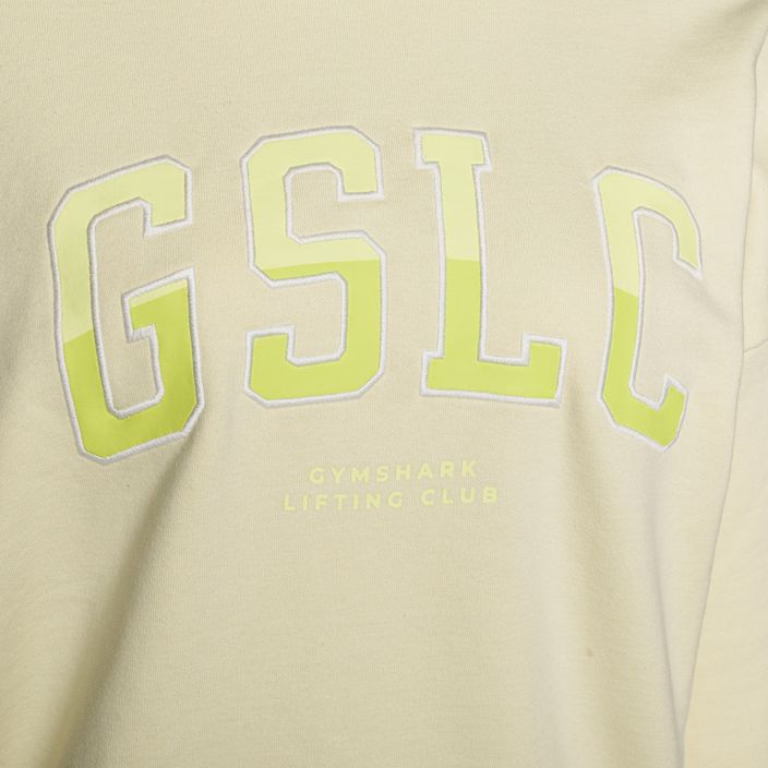 Damen Trainingssweatshirt Gymshark Gfx Gslc Oversized gelb/weiß 7