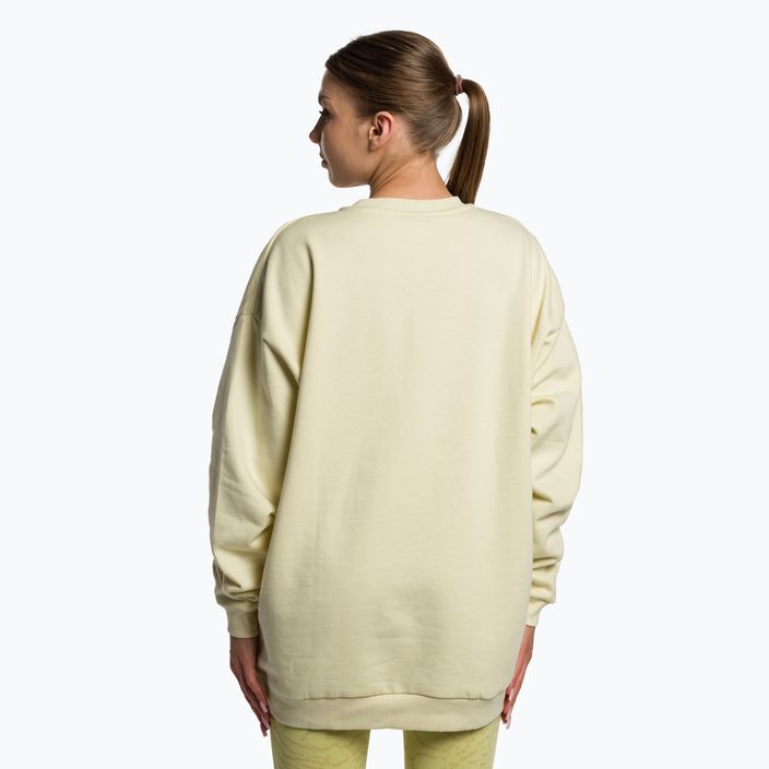 Damen Trainingssweatshirt Gymshark Gfx Gslc Oversized gelb/weiß 3