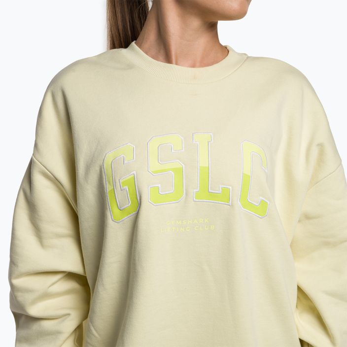 Damen Trainingssweatshirt Gymshark Gfx Gslc Oversized gelb/weiß 4