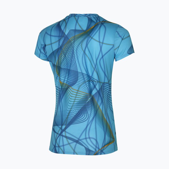 Damen Lauf-T-Shirt Mizuno Graphic Tee milchig blau 2