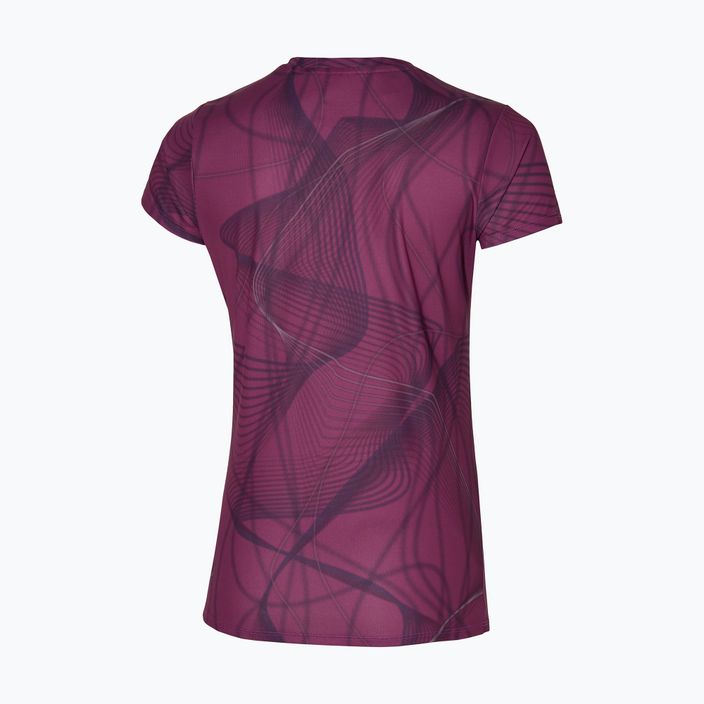 Damen Lauf-T-Shirt Mizuno Graphic Tee magenta Dunst 2