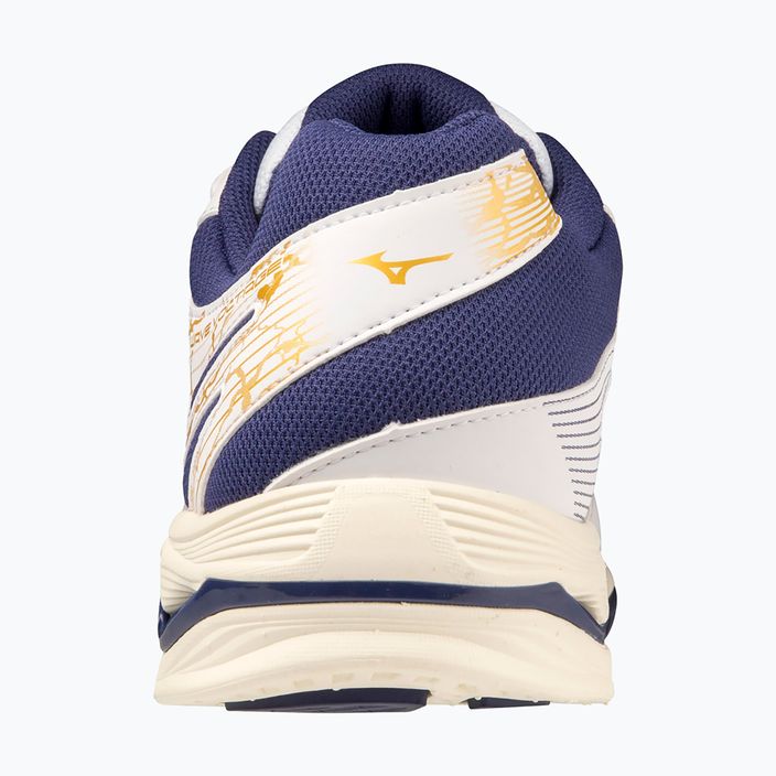 Herren Volleyball Schuhe Mizuno Wave Voltage weiß / blaues Band / mp gold 8