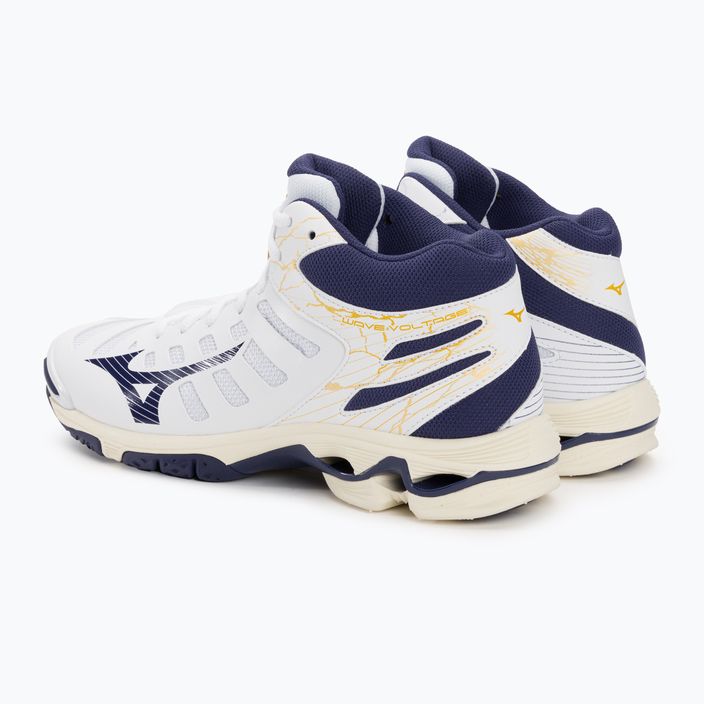 Herren Volleyball Schuhe Mizuno Wave Voltage Mid weiß / blaues Band / mp gold 4