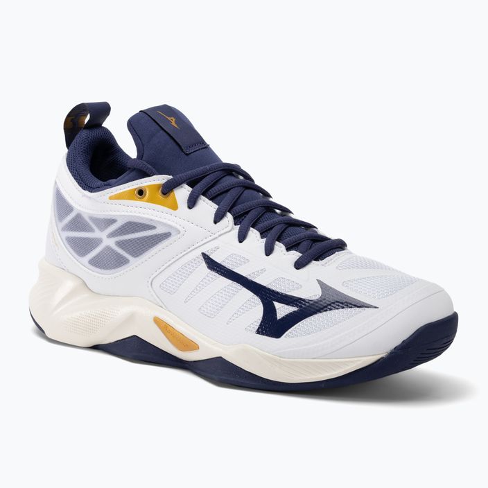 Volleyballschuhe Damen Mizuno Wave Dimension white/blueribbon/mp gold