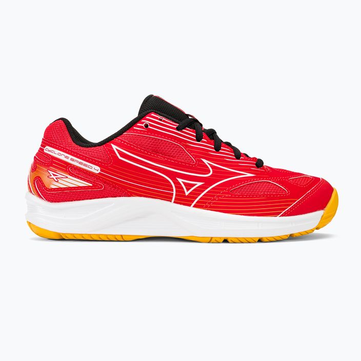 Volleyballschuhe Herren Mizuno Cyclone Speed 4 radiant red/white/carrot curl 2