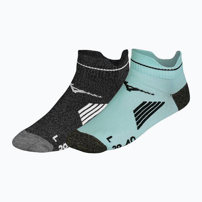 Mizuno Active Training Mid Socken 2 Paar Eierschale blau/ schwarz