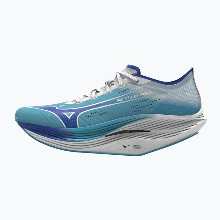 Herren Laufschuhe Mizuno Wave Rebellion Pro 2 river blau/mugen blau/weiß